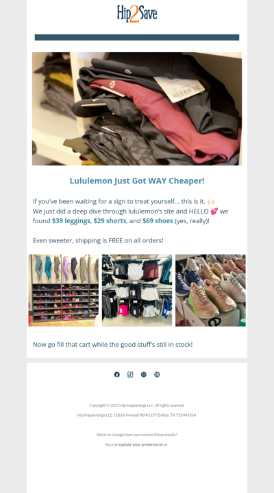 Holiday Win! Lululemon Gifts Starting at $29 🎄