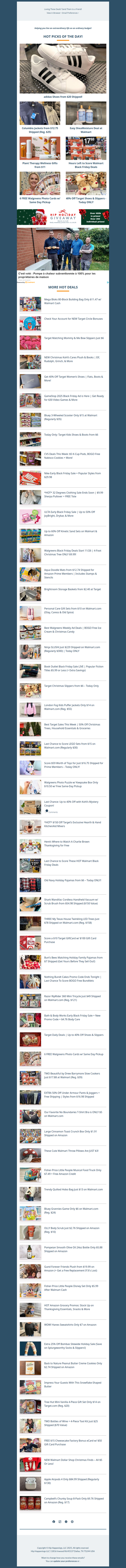 $20 adidas | $12.75 Columbia Jackets | $2.50 Back on SheaMoisture | $11 Plant Therapy Gifts | Walmart Black Friday Deals End Tonight