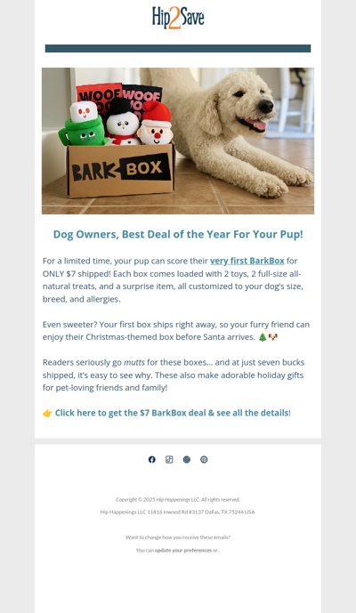 Spoil Your Pup for Just $7 Shipped! 🐕