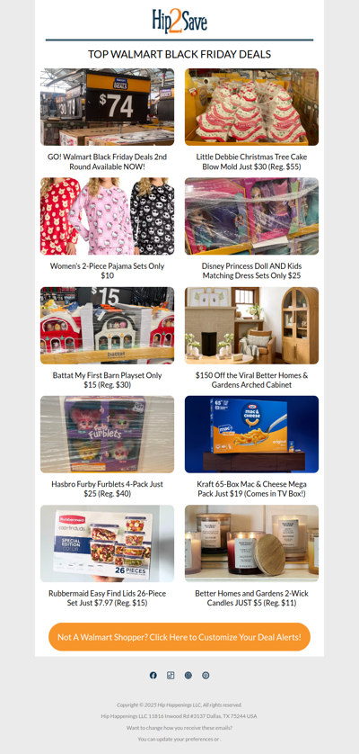 Walmart Black Friday ROUND 2 is LIVE - $10 PJs, $5 BHG Candles & $150 Off the Viral Cabinet!