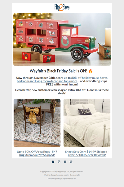 OMG! Wayfair Black Friday DEALS! 🎉 80% Off + Extra 10% Off for New Shoppers