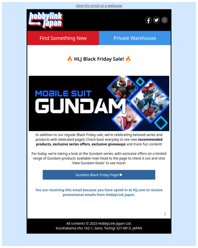 BLACK FRIDAY - Gundam Deals & More! 🔥