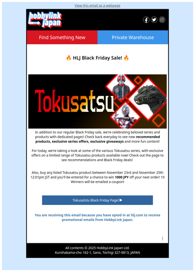BLACK FRIDAY - Tokusatsu Deals & More! 💥