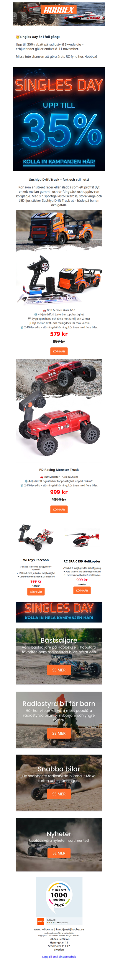 🚨Singles Day är här – fynda upp till 35%!