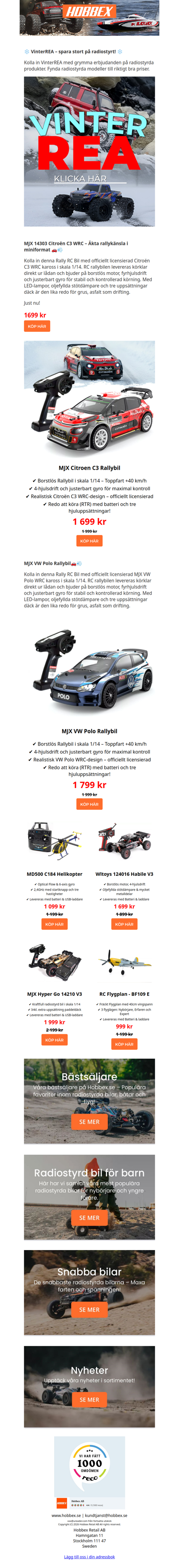 ❄️ VinterREA – spara stort på radiostyrt!