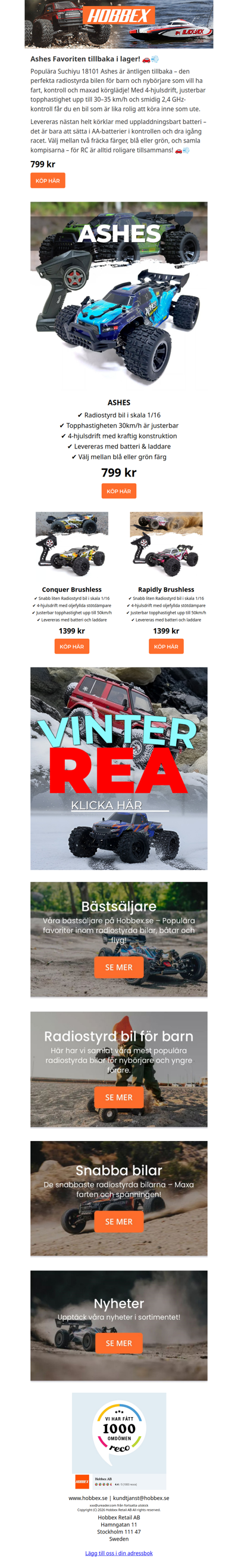 🏎️Favoriterna tillbaka i lager!