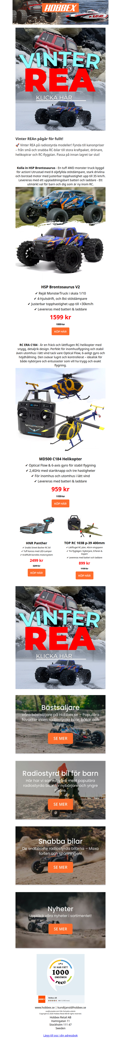 🔥 Fartfyllda fynd – Vinter REA på RC är igång!