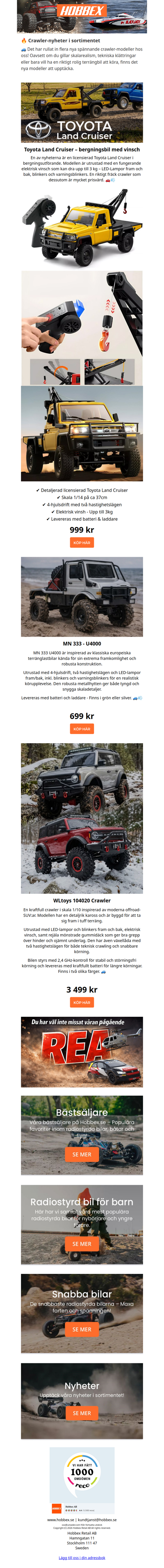 Crawler-nyheter har rullat in!