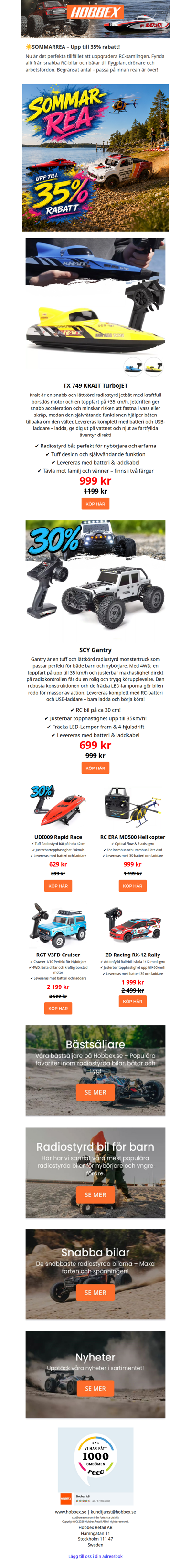 ☀️SOMMARREA – Upp till 35% rabatt!