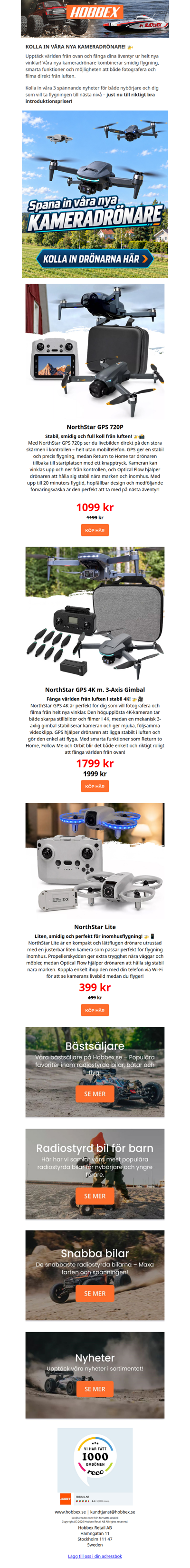 Nya kameradrönare – fånga världen från ovan! 🚁