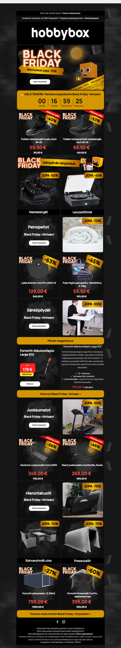 🔥 VIELÄ TÄNÄÄN: Parhaita lahjaideoita Black Friday -hintaan!