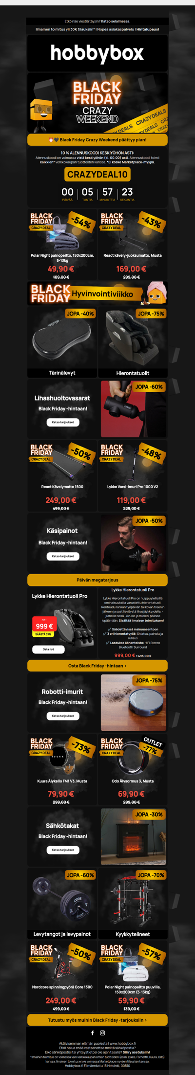 ⏰🖤 Black Friday Crazy Weekend päättyy pian!