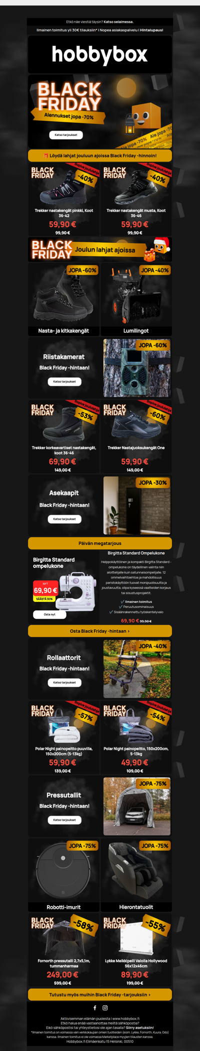 🎁 Löydä lahjat jouluun ajoissa Black Friday -hinnoin!