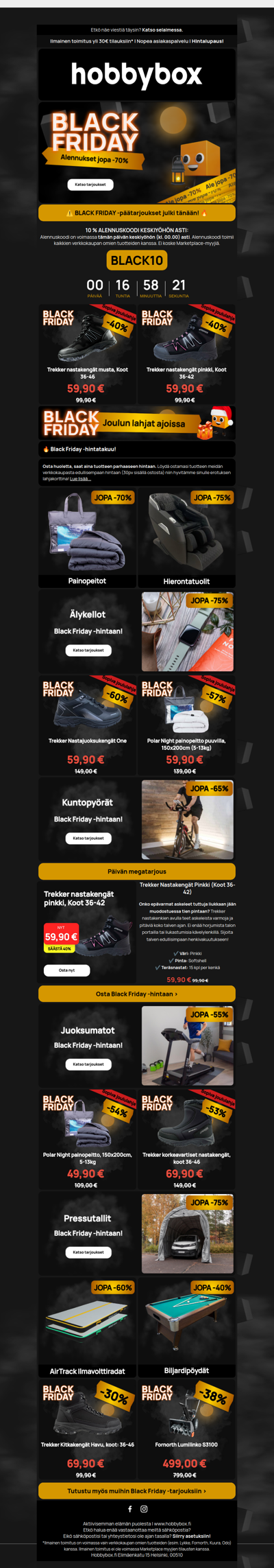 ⚠️ BLACK FRIDAY -päätarjoukset julki tänään! 🔥