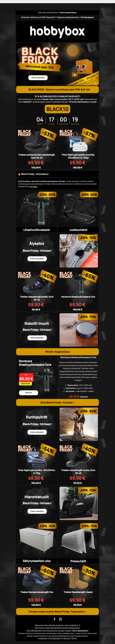 🚨 BLACK WEEK: Syksyn suosikkeja jopa 70% ALE:lla!