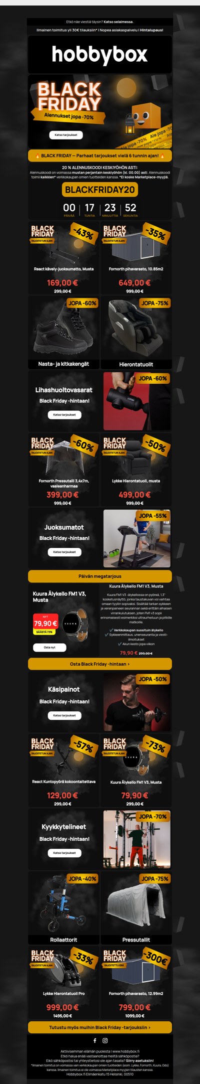 🔥 BLACK FRIDAY — Vuoden parhaat tarjoukset voimassa enää 6 tuntia! 🔥