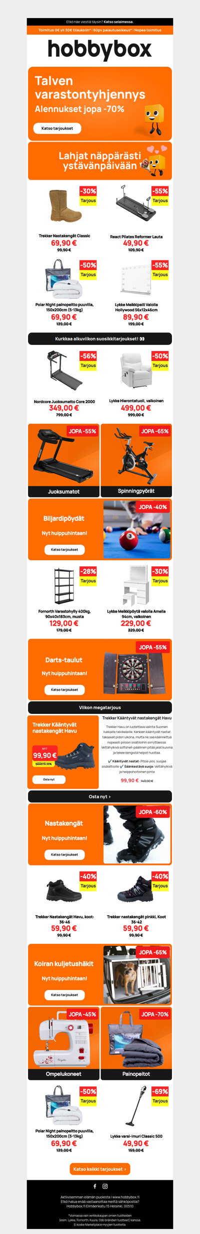 ❤️ Ystävänpäivä lähestyy: nappaa lahjalöydöt talven varastontyhjennyksestä!