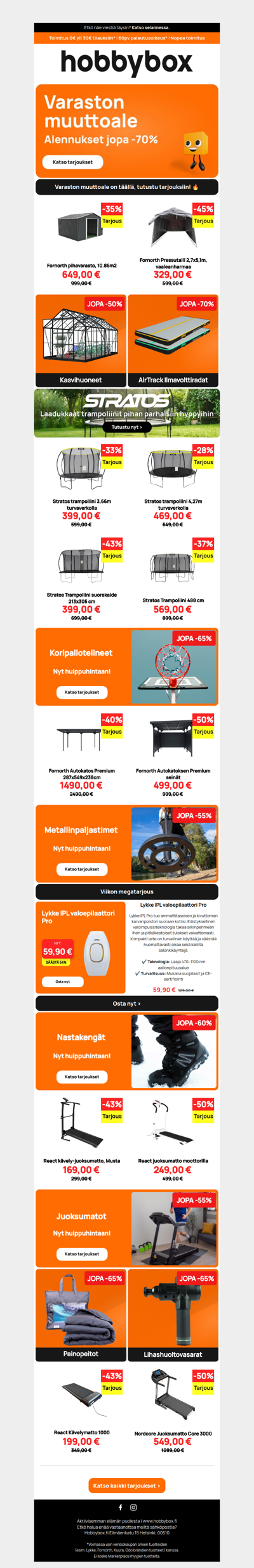 ⚡ VARASTON MUUTTOALE ON KÄYNNISSÄ – JOPA -70 %