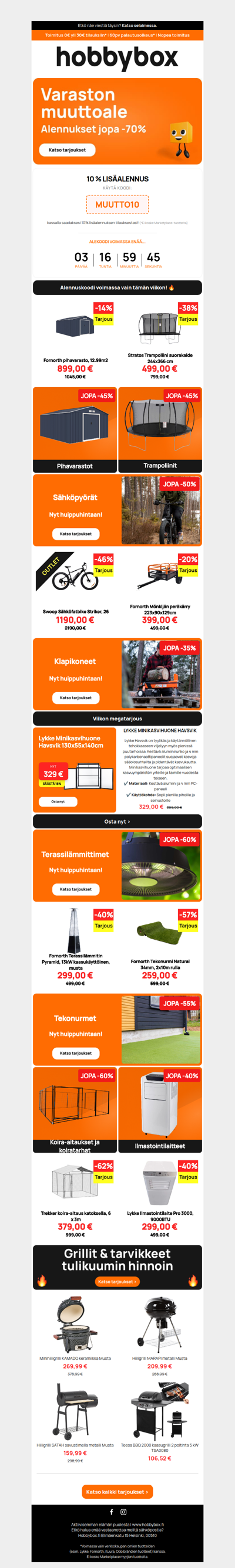 🚨 LOPPURYSÄYS: Varaston muuttoale päättyy pian!