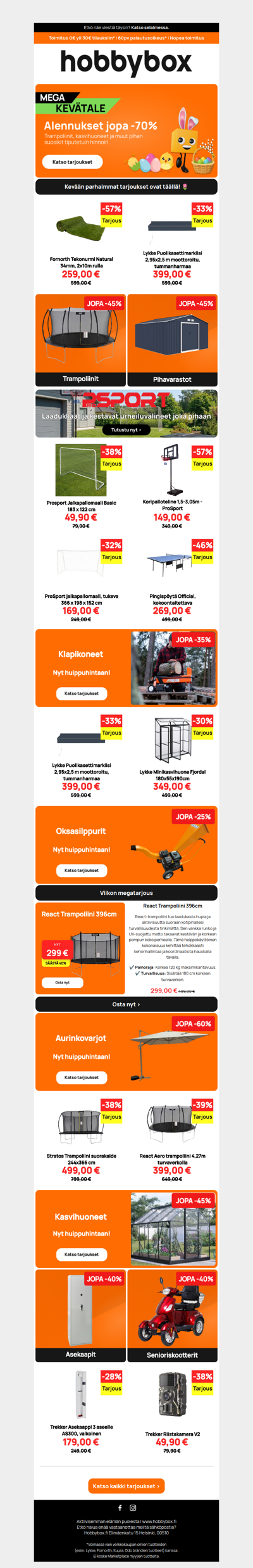 🔥 Kevään MEGA-ALE on täällä: Säästä jopa -70 %!