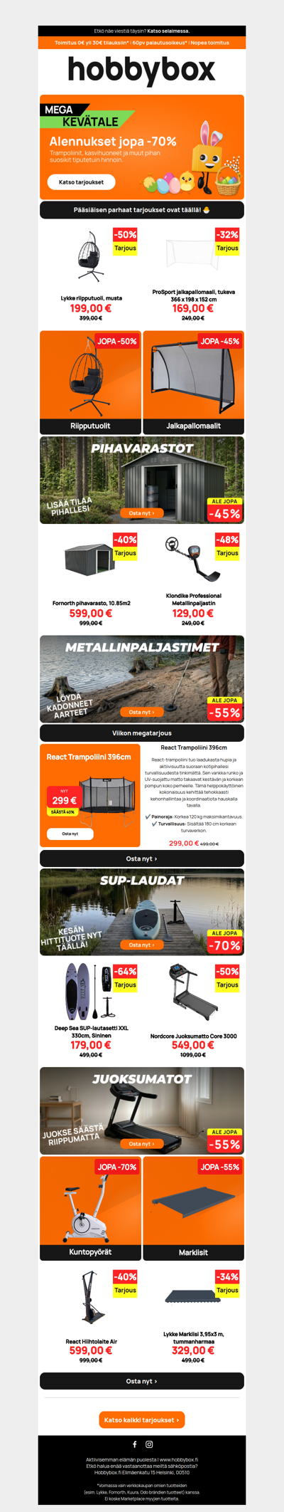 🐣 Katso pääsiäisen suosikit – Kevään MEGA-ALE jatkuu!