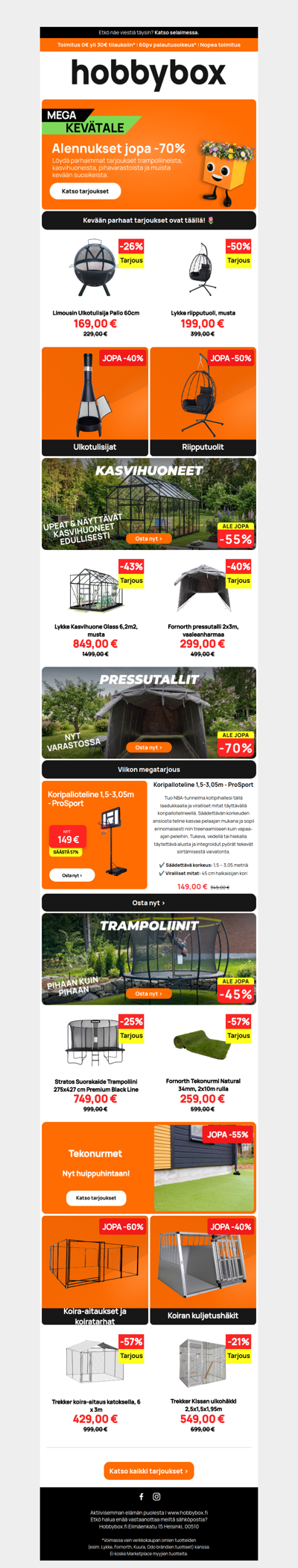 🏡 Laita piha kesäkuntoon nyt – Mega Kevätale päättyy sunnuntaina!