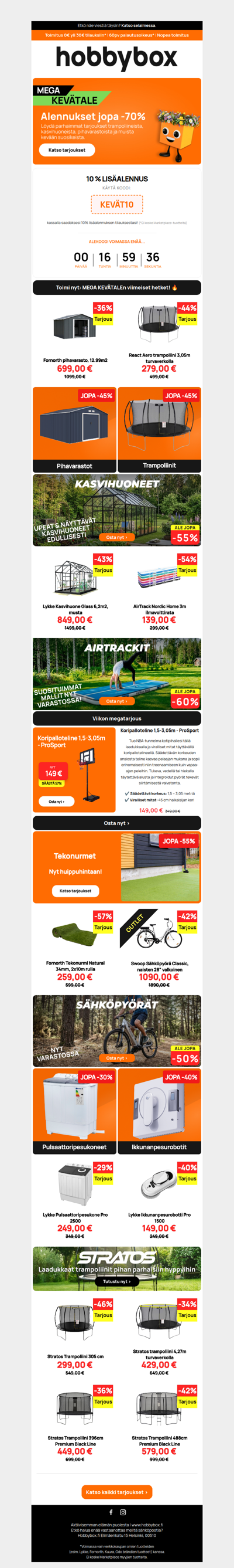 ⏰ LOPPURYSÄYS: Mega kevätale päättyy tänään + lisäetu