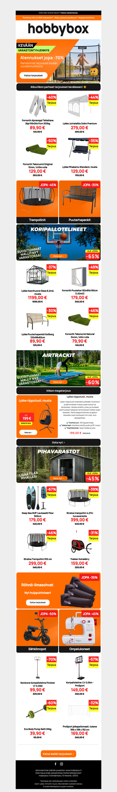 ⚡️ Varastontyhjennys käy kuumana: Nappaa viikon parhaat löydöt!