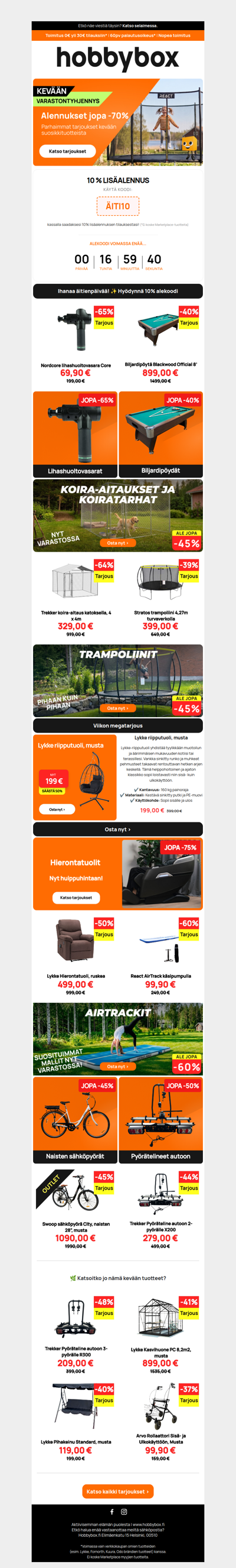 💖 Ihanaa äitienpäivää! Nappaa -10 % alekoodi nyt - voimassa vain tänään!