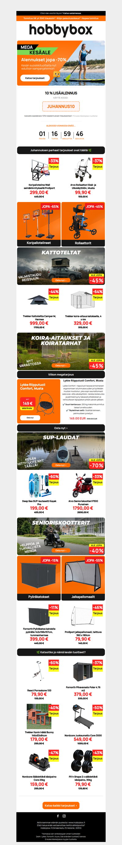 🌿 Katso juhannuksen halutuimmat tuotteet, ale jopa -70%