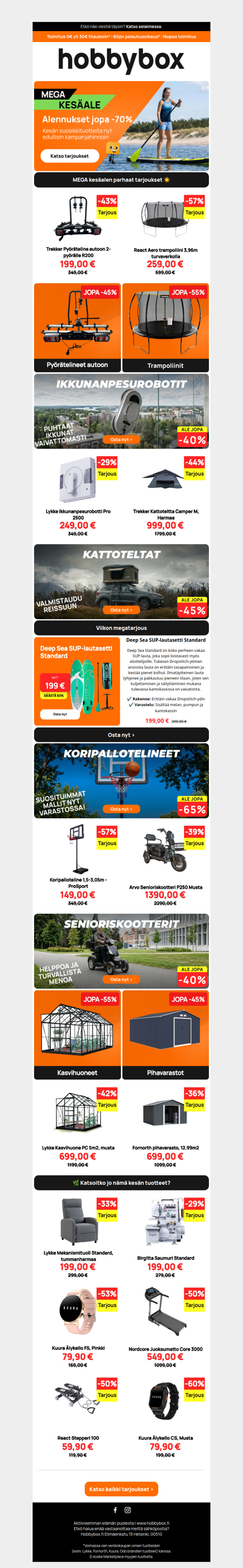 🔥Mega kesäale kiihtyy - parhaimmat löydöt nyt jopa -70%!