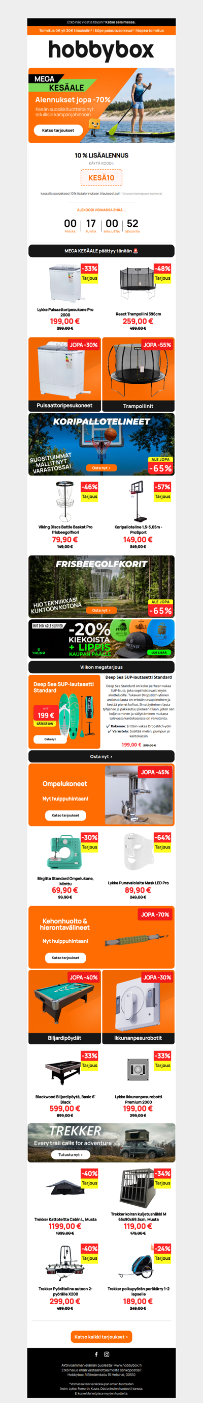 ⏰ LOPPURYSÄYS: Mega kesäale päättyy tänään keskiyöllä - toimi nopeasti!