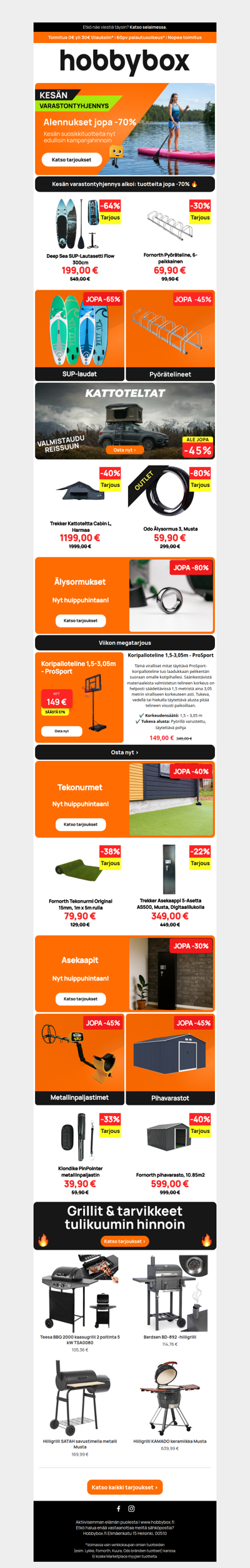 🔥 Kesän varastontyhjennys alkoi: jopa -70%