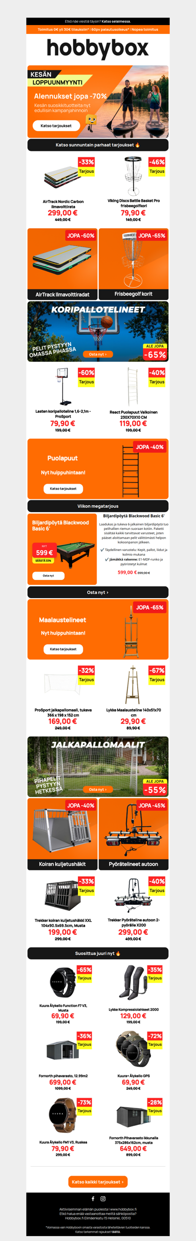 🤩 Poimi suosikit aktiiviseen vapaa-aikaan