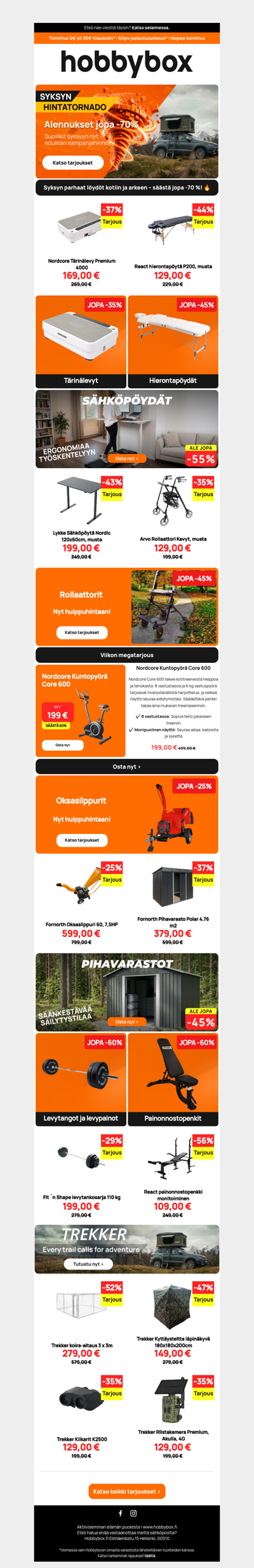 🔥 Sunnuntain superedut: Ale jopa -70 %