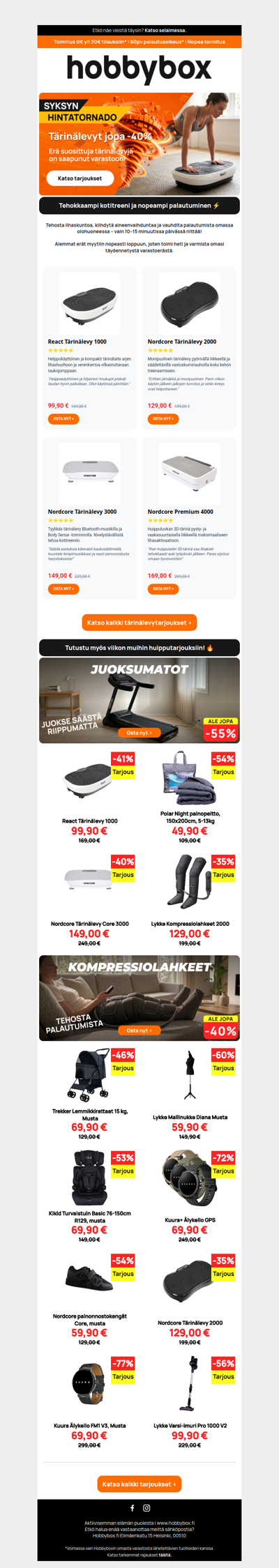 Erä suosittuja tärinälevyjä on saapunut varastoon! 🤩