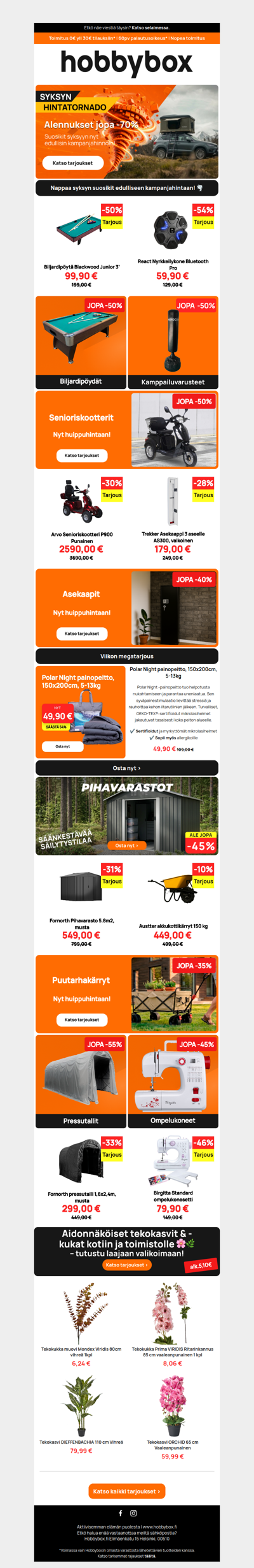 🔥 Katso viikon parhaat tärpit vapaa-aikaan ja kotiin!
