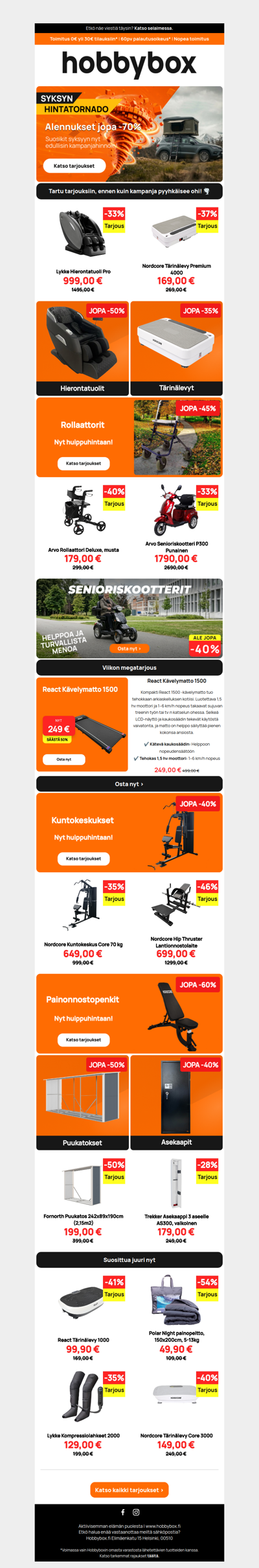 🔥 Syksyn hintatornadon suosituimmat löydöt - jopa -70%