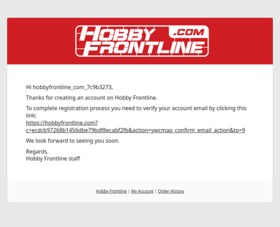 [Hobby Frontline] Account Verification