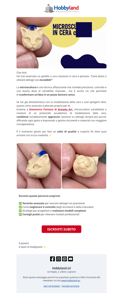 Corso di Microscultura con Armada