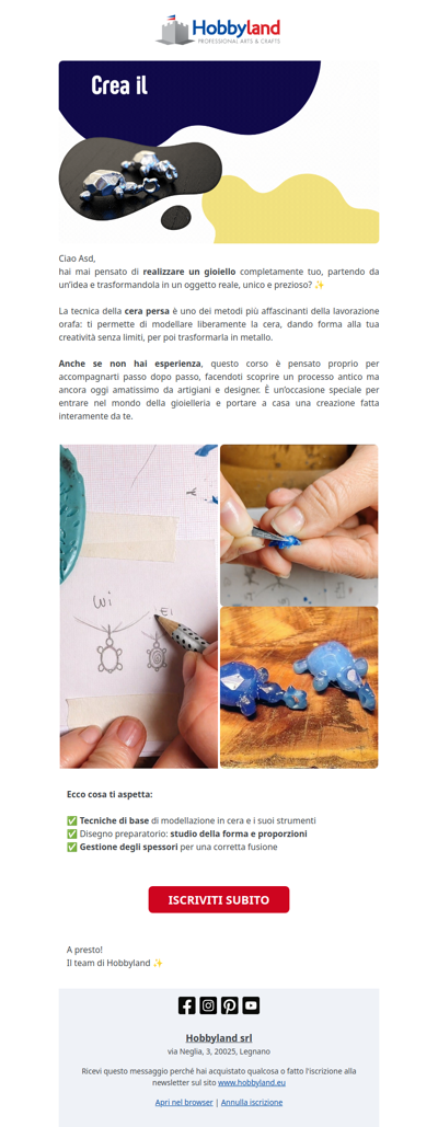 Sai come si realizza un gioiello in metallo?✨