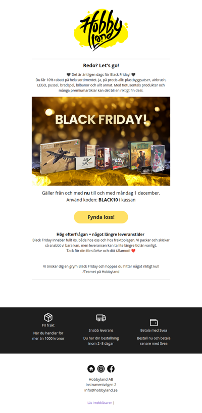 Dina favoriter hos Hobbyland är på rea. Allihop!