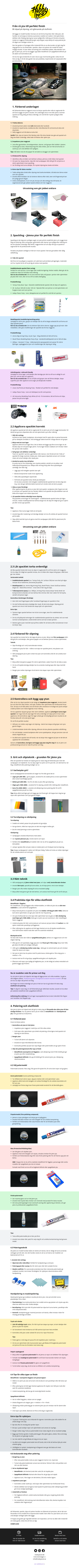 Hobbyland guide: Så får du en jämn yta och perfekt finish på dina modeller.
