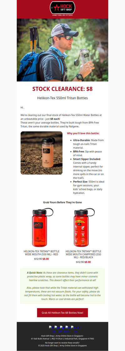 FINAL CLEARANCE: Tough Helikon-Tex Bottles Just $8!