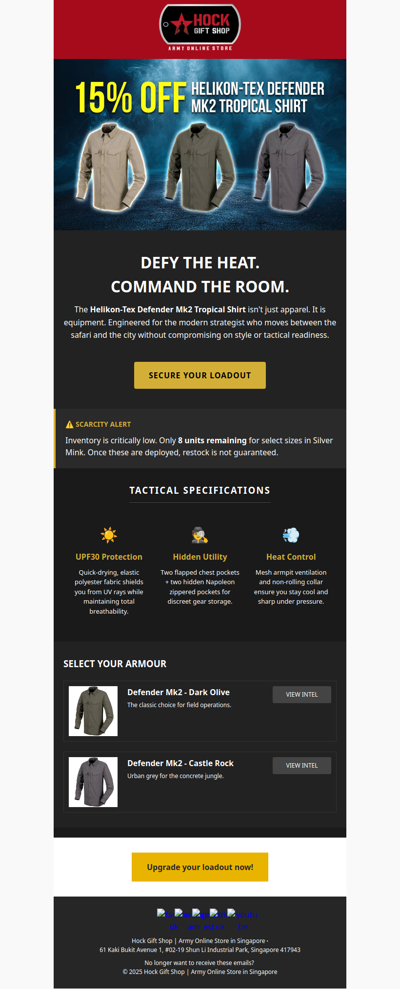 ⚠️ Low Stock: The only shirt that survives the heat.