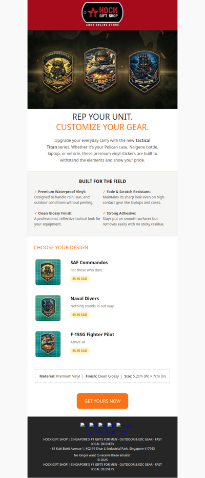 New Drop: Tactical Titan Outdoor Stickers