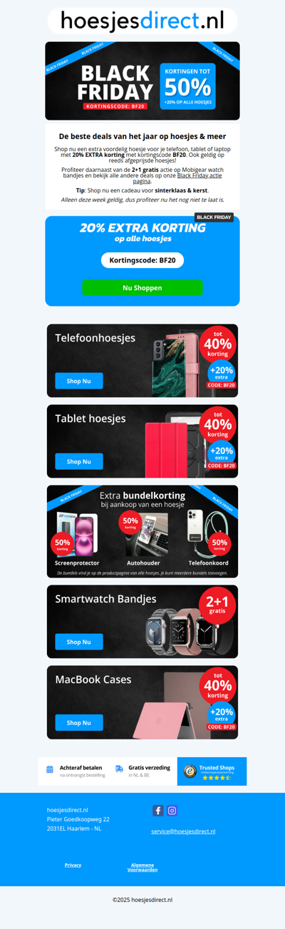🖤 Black Friday – Kortingen tot 50% op hoesjes & meer!