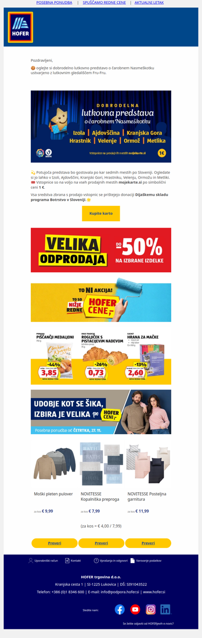 Nasmeškotek ponovno gostuje v sedmih mestih po Sloveniji 🌟