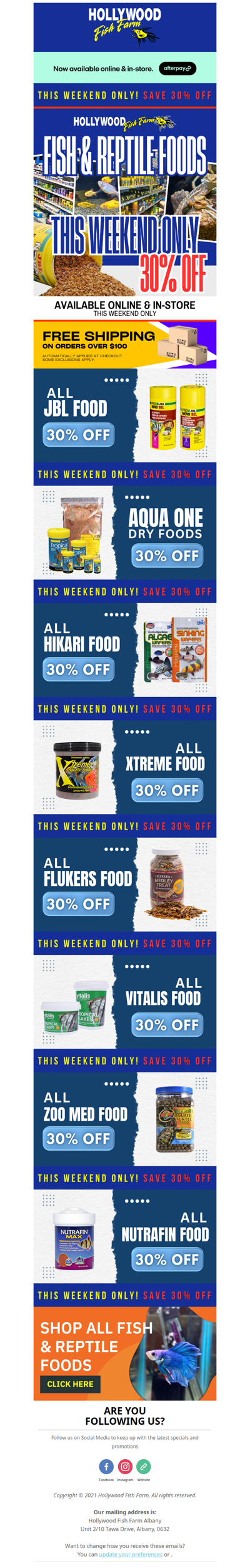 Shop 30% Off Fish & Reptile Food! 🔥