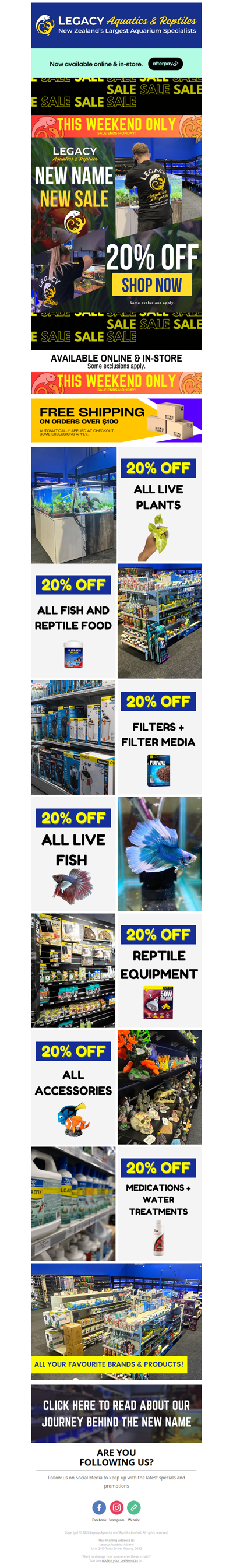 Celebrate Our New Name with 20% Off this long weekend! 🔥